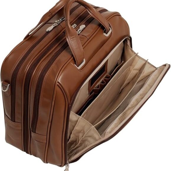 McKlein Springfield Full Grain Leather Laptop Briefcase / Messenger Bag (86594) - Picture 3 of 6